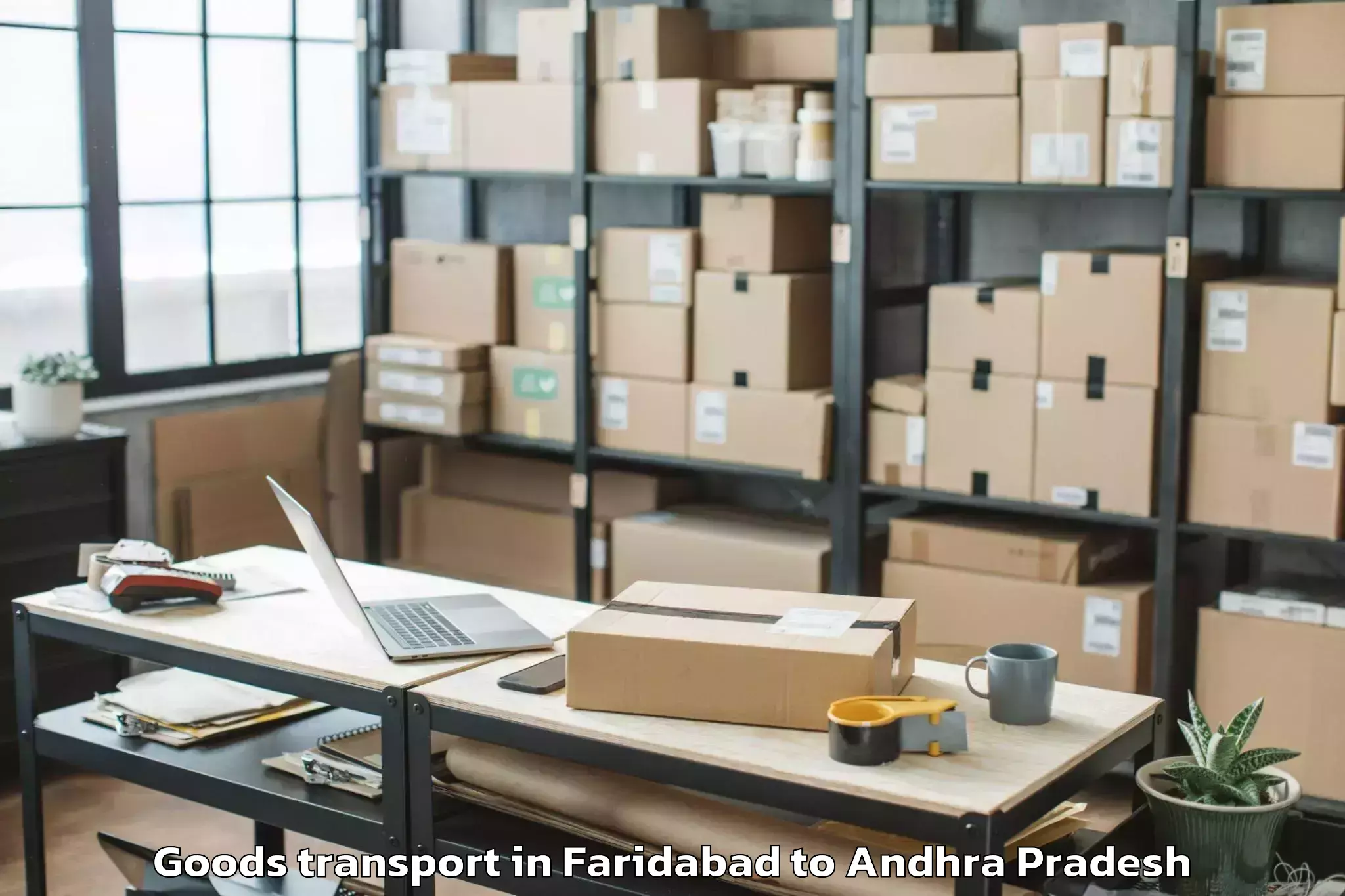 Faridabad to Kollipara Goods Transport Booking